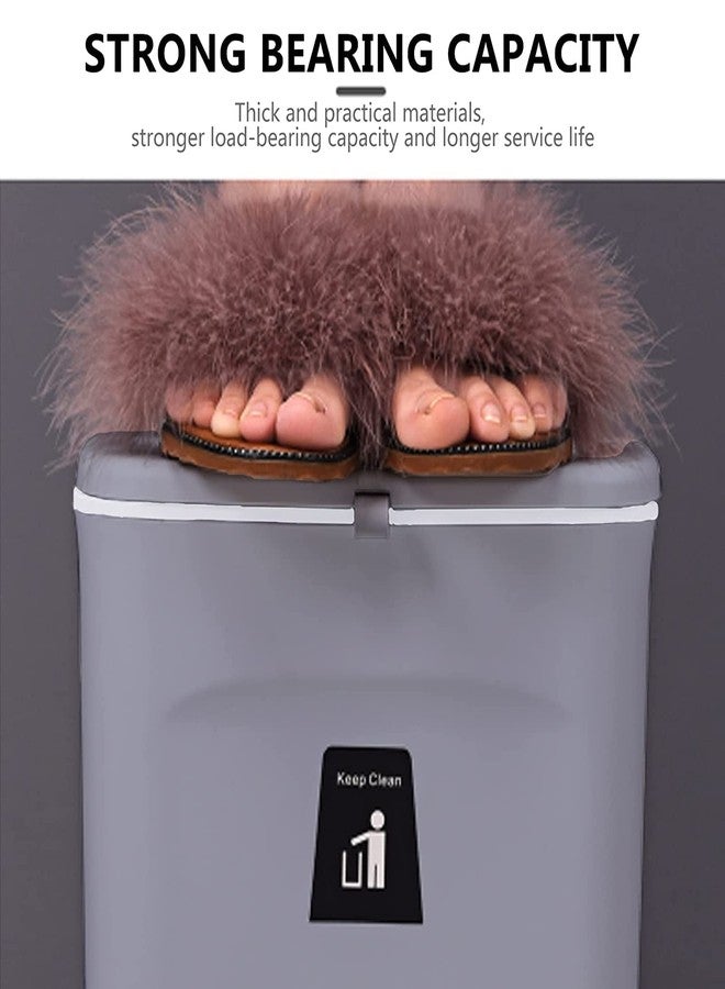 Tonsyl 2.3Gallon Durable Trash Can|Food Waste Bin Hanging Small Trash Can with Lid for Cupboard/Bathroom/Bedroom/Office/Camping, Mountable Indoor - Image 4